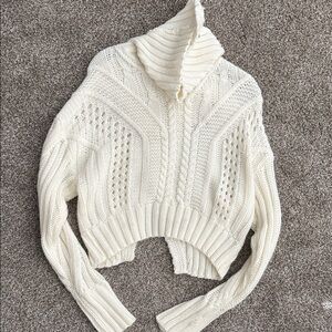 Missguided Cream Knit Turtleneck Sweater